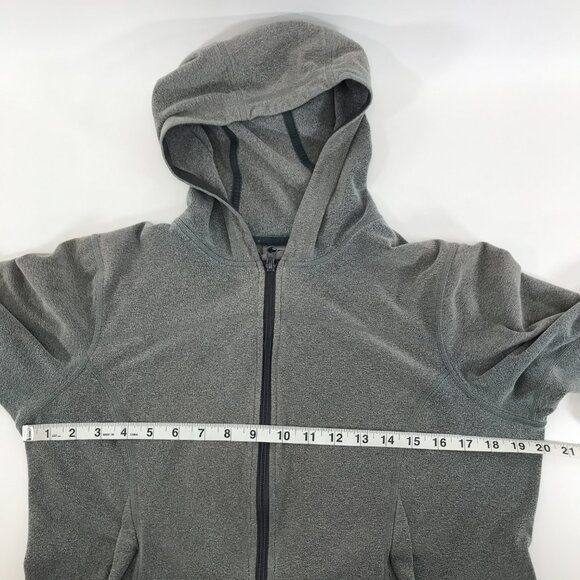 REI Full Zip Hooded Sweatshirt Women's Medium Gray Hoodie Pockets Outdoor Travel - Picture 7 of 13